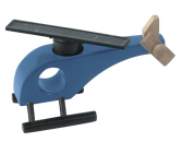 (Bild für) Helikopter Holz Blau mit Rotor