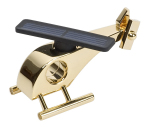(image for) Solar-powered metal helicopter, 24kt gold-plated