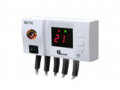 (Bild für) Steuerung, Regelgerät CS-77c für 2 unabhängige Pumpen Heizkessel Fußbodenheizung