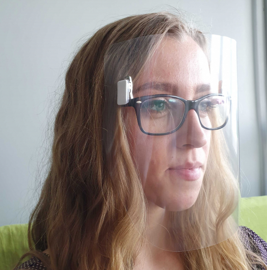 Tropfenschutz Schutzvisier Gesichtsschutz auch für Brillenträger Spuckschutz 