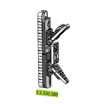 (Bild für) Schaftkappe "X-Line", montiert, ohne Zahnstangen