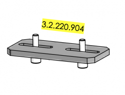 (Bild für) Gewichtsplatte, 115 g (zur Montage an der Schaftbacke)