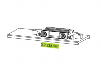 (image for) Apatinė atrama (aliuminio, universaliai reguliuojama)