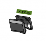 (Bild für) Laufmantel-Schiebegewicht für Modell P 8X, je 15 g (1x rechts, 1x links)