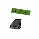 (Bild für) Blockkorn P 8X / P 85, erhöht, 3,3 mm, vollständig