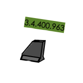 (Bild für) Blockkorn P 8X / P 85, erhöht, 3,3 mm, vollständig