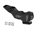 (Bild für) Hinterschaft, schwarz, um 30 mm verkürzt, mit Klemmung und Verstellung (für Modell 900 / 2800)