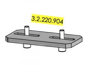Gewichtsplatte, 115 g (zur Montage an der Schaftbacke)