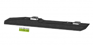 Auflageleiste, schwarz, komplett (für Modell 800 X)
