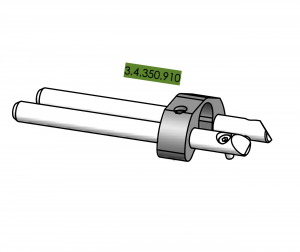 Schiebegewicht 30 g, mit 2 Gewichtsstangen je 15 g (Modell P 44)