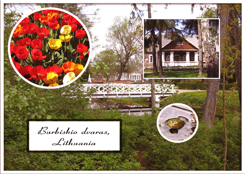 (image for) Greeting card from Burbiškis Lithuania, Atvirukas is Burbiskio Dvaras - Click Image to Close