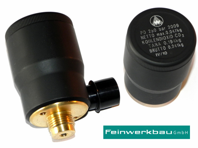 (image for) CO2 cylinder FWB C25, C55 Feinwerkbau with dust cap - Click Image to Close