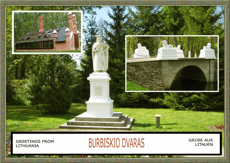 (Bild für) Grußkarte aus Burbiski in Litauen, Atvirukas is Burbiskio Dvaras - zum Schließen ins Bild klicken